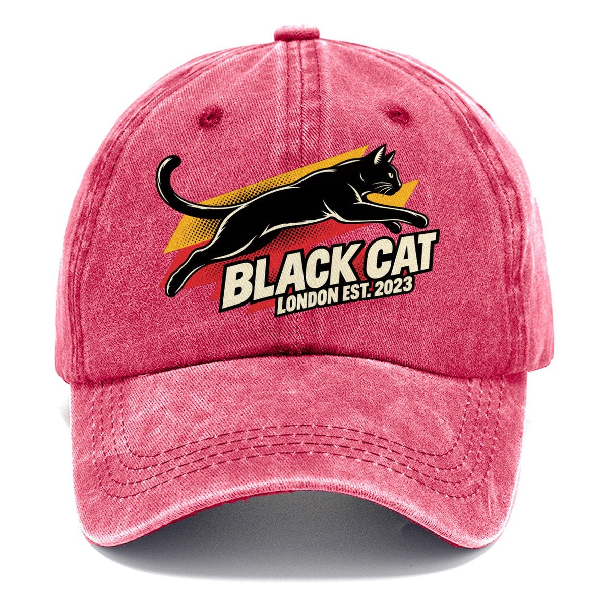 Black Cat London Pop Art Classic Cap – Pomegranate Blush