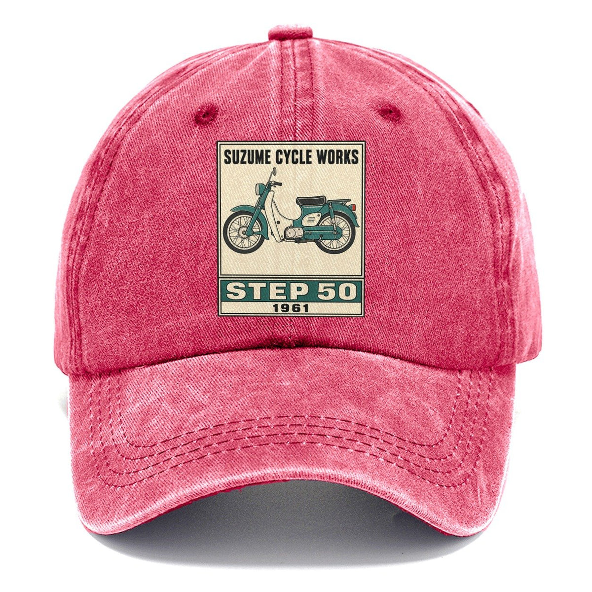 Suzume Step 50 Showa Speed Plates Classic Cap – Pomegranate Blush