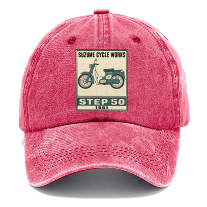 Suzume Step 50 Showa Speed Plates Classic Cap – Pomegranate Blush