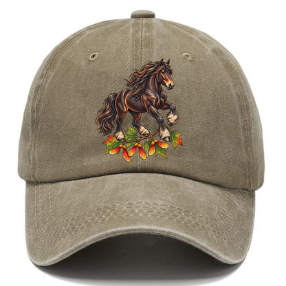 Canadian Horse And Sugar Maple Samaras Canada Cultural Icons Classic Cap – Warm Sand