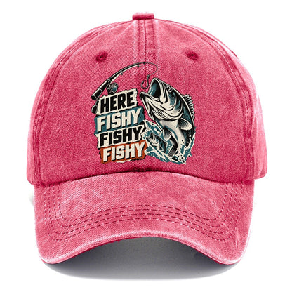 Here Fishy Fishy Fishy Bass Classic Cap – Pomegranate Blush