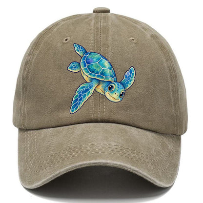 Sea Turtle Downward Glide Sea Sprite Classic Cap – Warm Sand