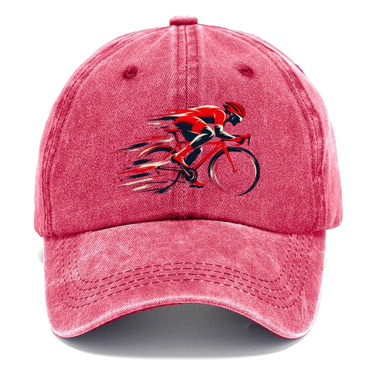 Red Cyclist Speed Lines Classic Cap – Pomegranate Blush