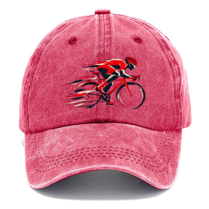 Red Cyclist Speed Lines Classic Cap – Pomegranate Blush