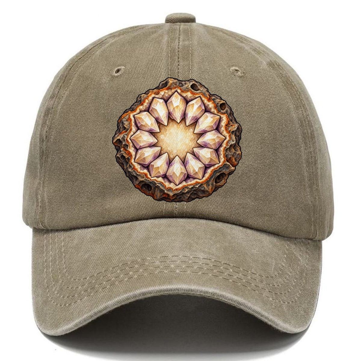Split Geode Half Rocks And Minerals Classic Cap – Warm Sand