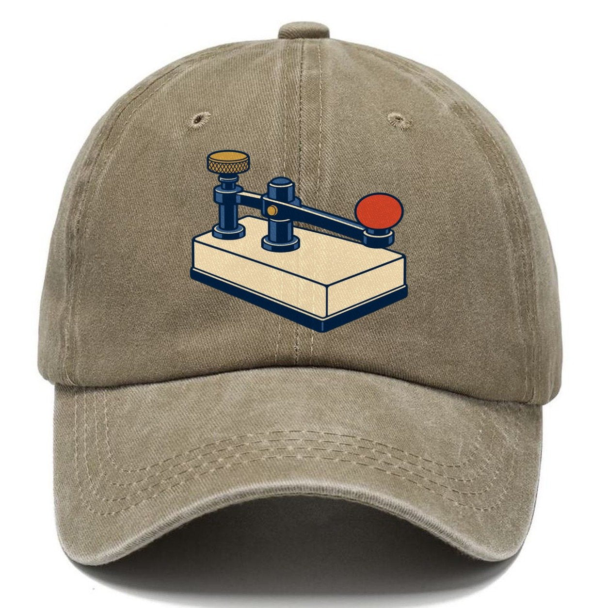 Straight Key Elevation Amateur Radio Classic Cap – Warm Sand
