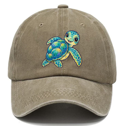 Sea Turtle Shell Turn Sea Sprite Classic Cap – Warm Sand