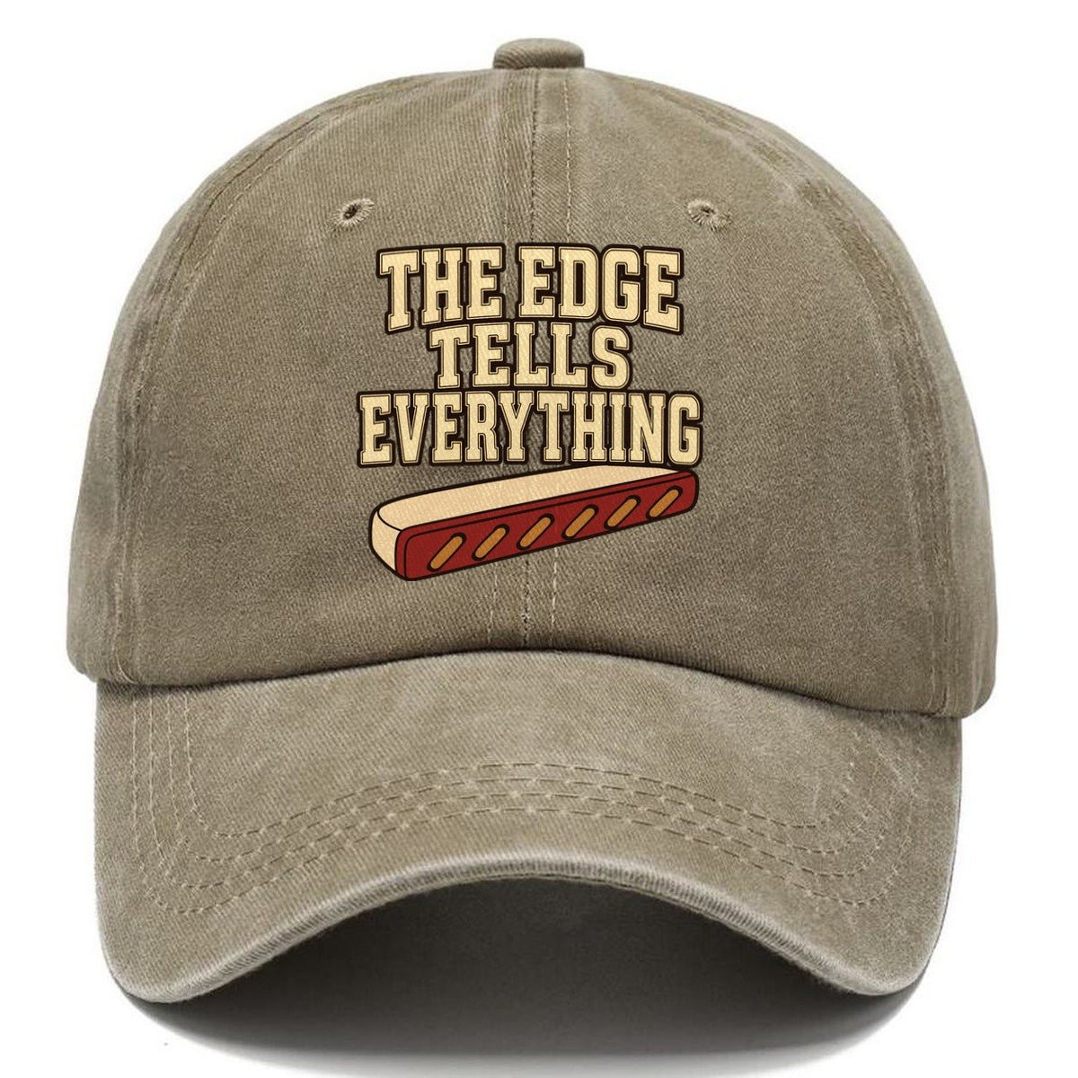The Edge Tells Everything Leathercraft Classic Cap – Warm Sand
