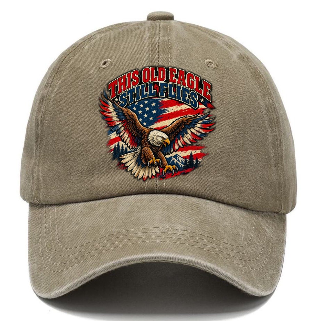 This Old Eagle Still Flies Old Man Strong Classic Cap – Warm Sand