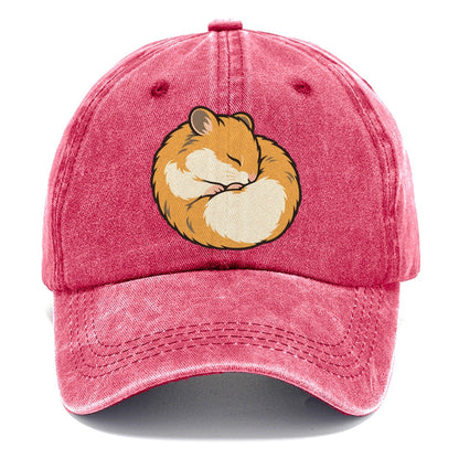 Hamster Curl Nap Small Pet Logos Classic Cap – Pomegranate Blush