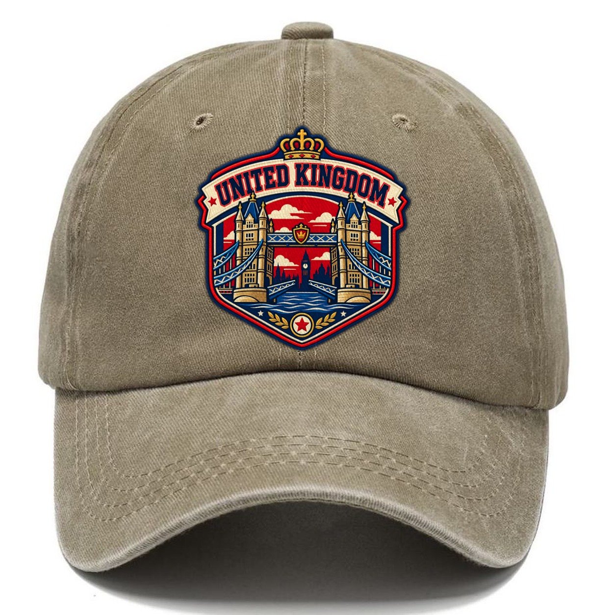 United Kingdom Retro Badge Country Logos Classic Cap – Warm Sand