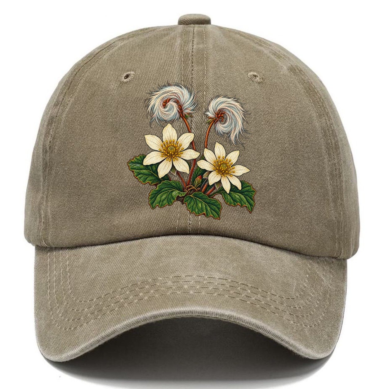 Northwest Territories Mountain Avens Canada Cultural Icons Classic Cap – Warm Sand