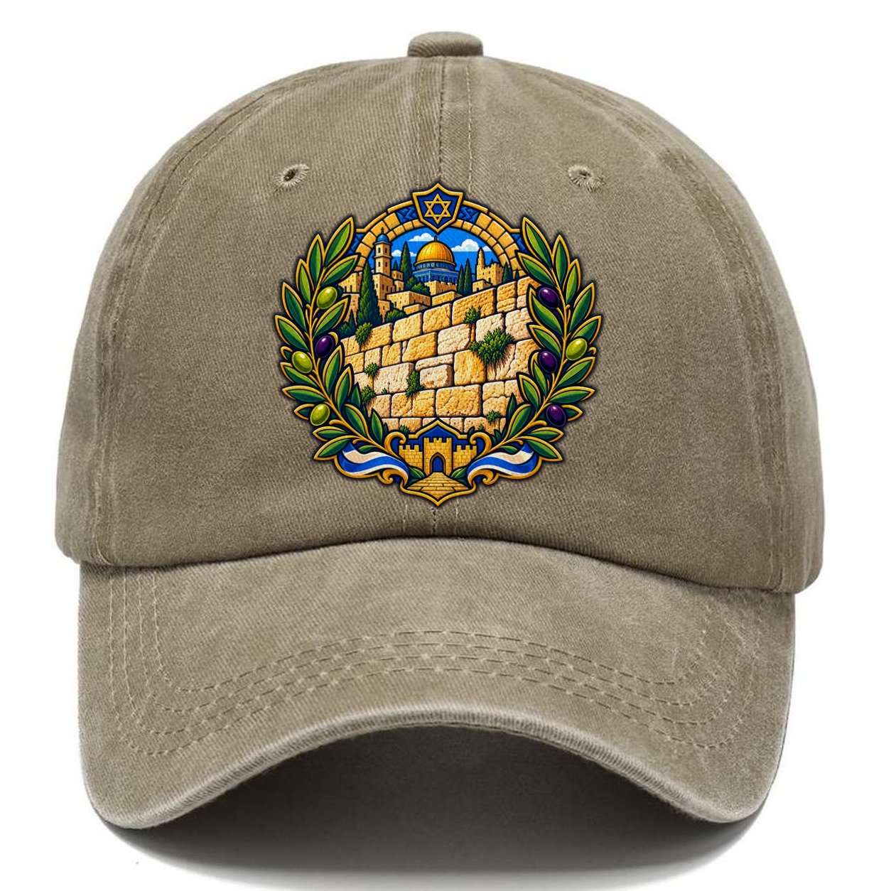 Western Wall Stones Jerusalem Classic Cap – Warm Sand