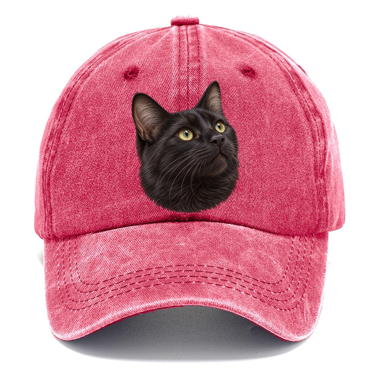 Black Cat Upturned Whiskers Pastimes Companions Classic Cap – Pomegranate Blush