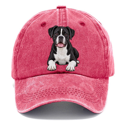 Black And White Boxer Classic Cap – Pomegranate Blush