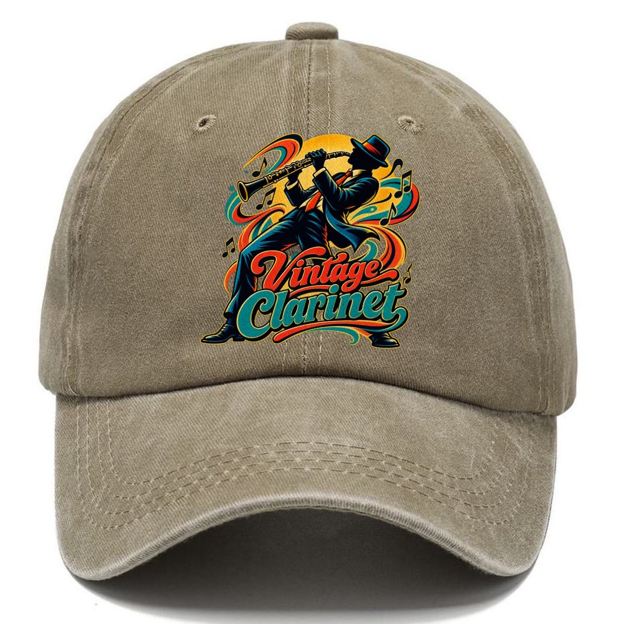 Vintage Clarinet Music Instruments Classic Cap – Warm Sand