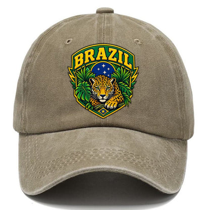 Brazil Retro Badge Country Logos Classic Cap – Warm Sand