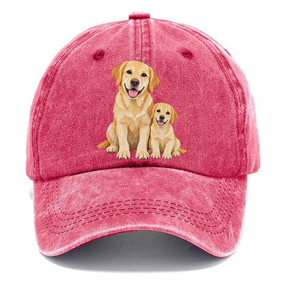 Cut-Paper Labrador Retriever Sitting Top Breeds Classic Cap – Pomegranate Blush
