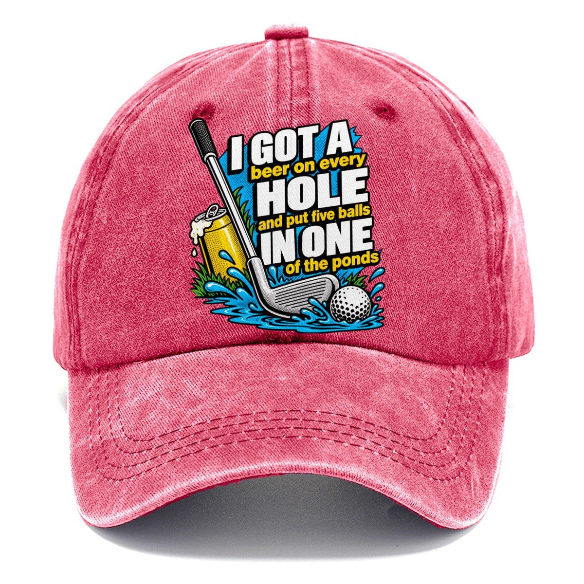 Beer on Every Hole Classic Cap – Pomegranate Blush