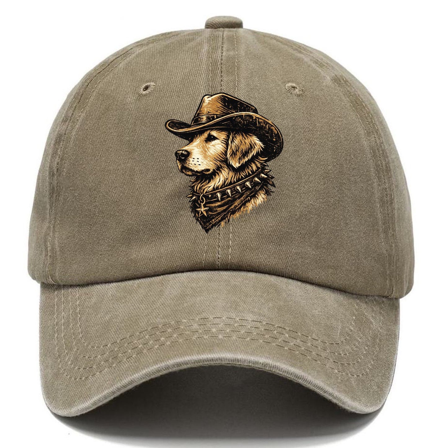Golden Retriever Western Outlaw Classic Cap – Warm Sand