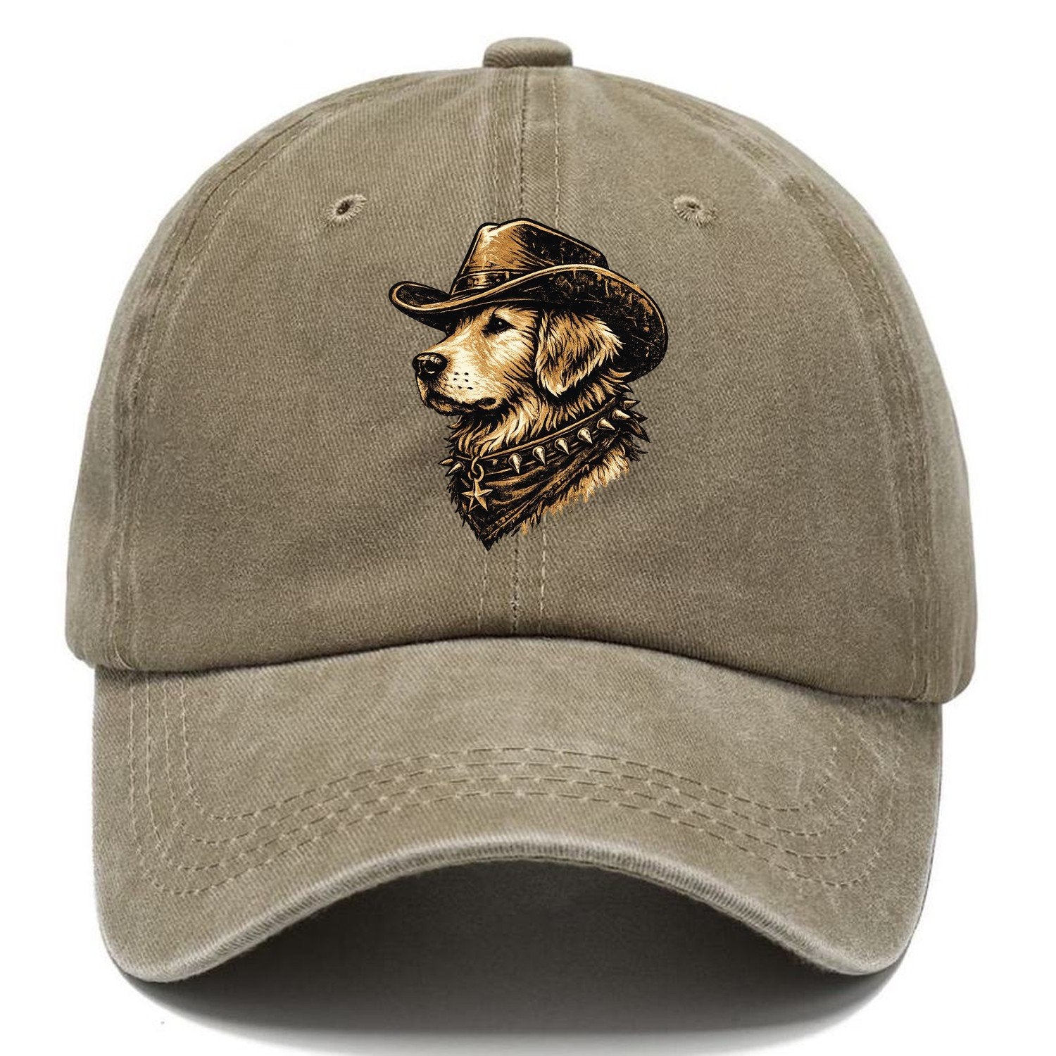 Golden Retriever Western Outlaw Classic Cap – Warm Sand