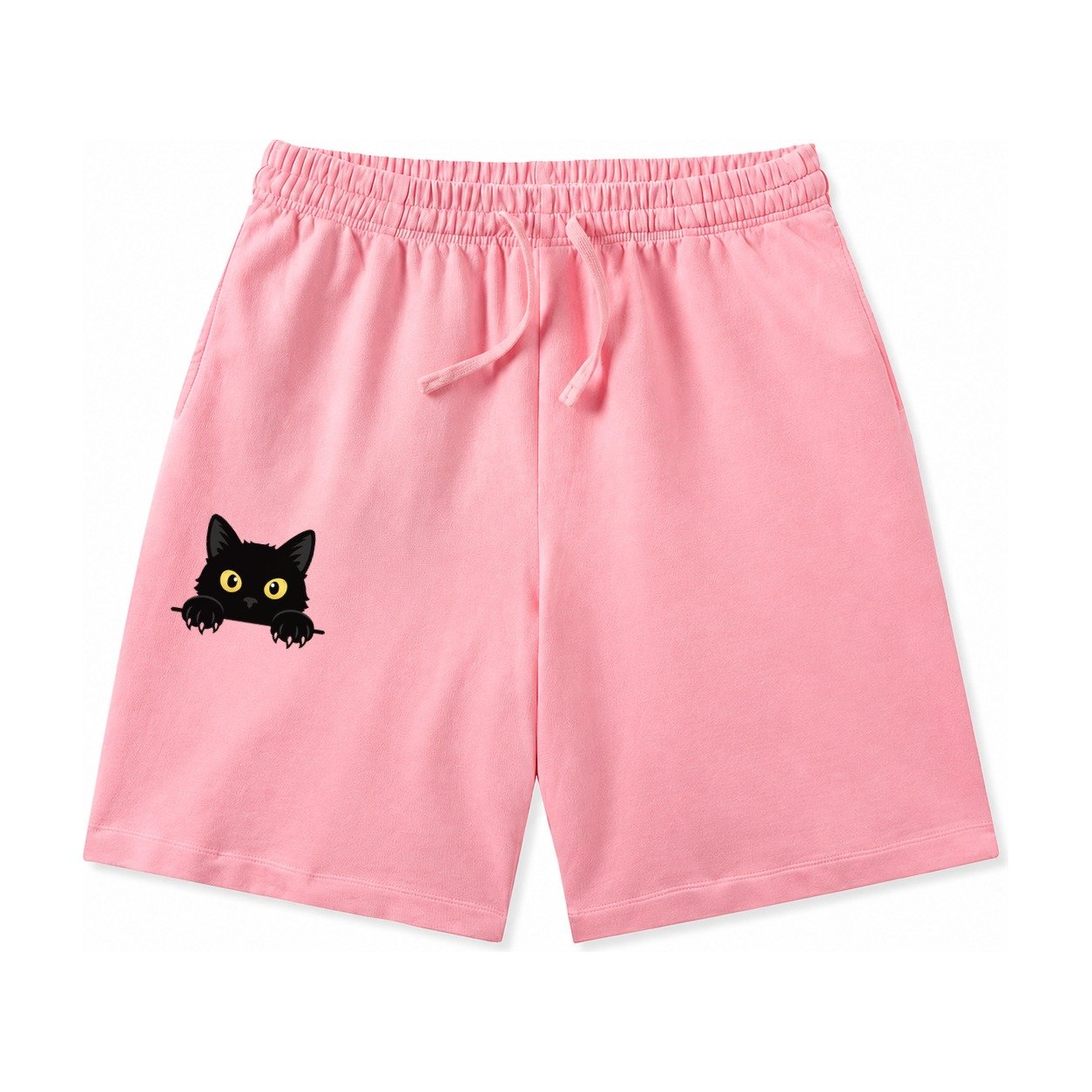 Black Cat Washed Shorts – Pink