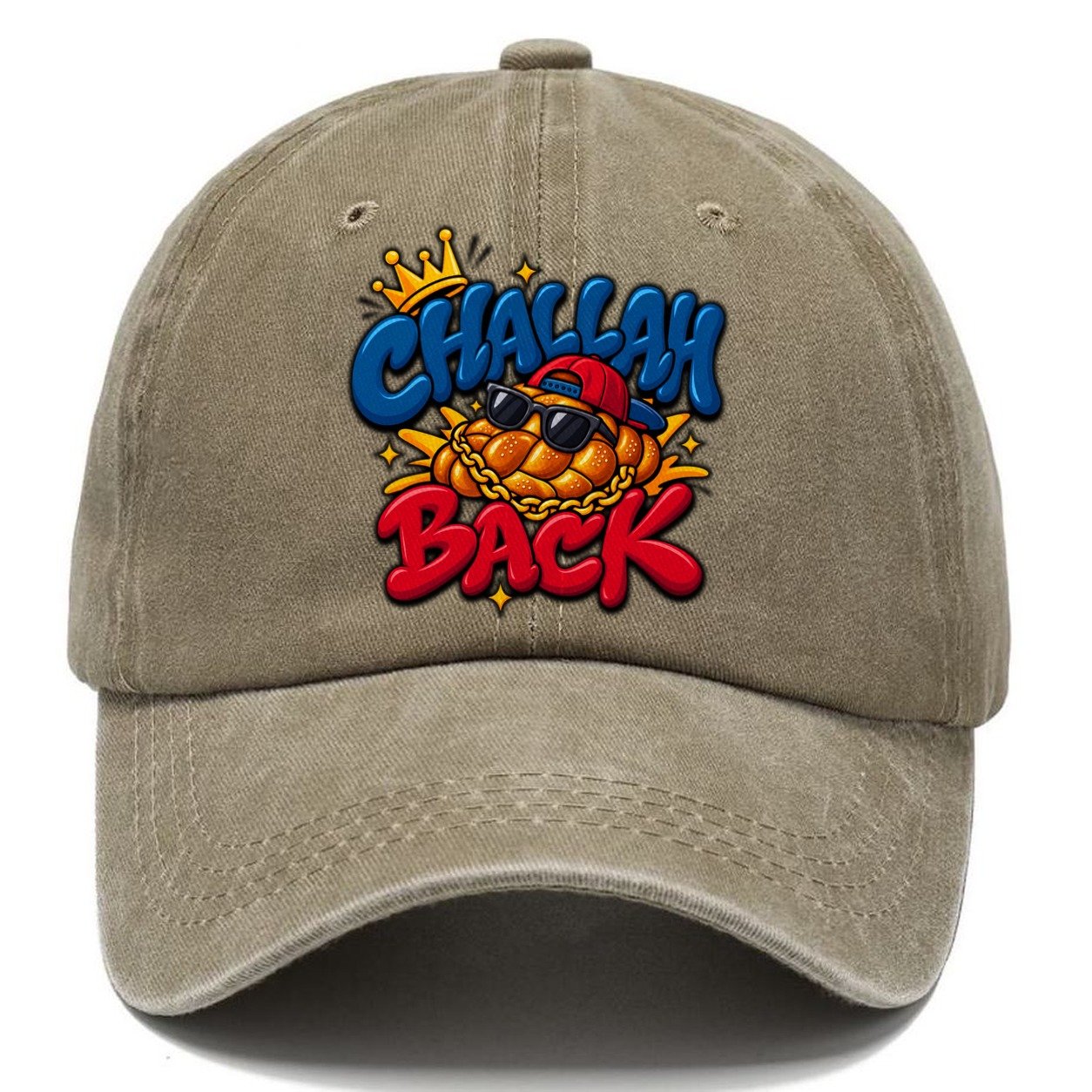Challah Back Retro Judaism Heritage Classic Cap – Warm Sand