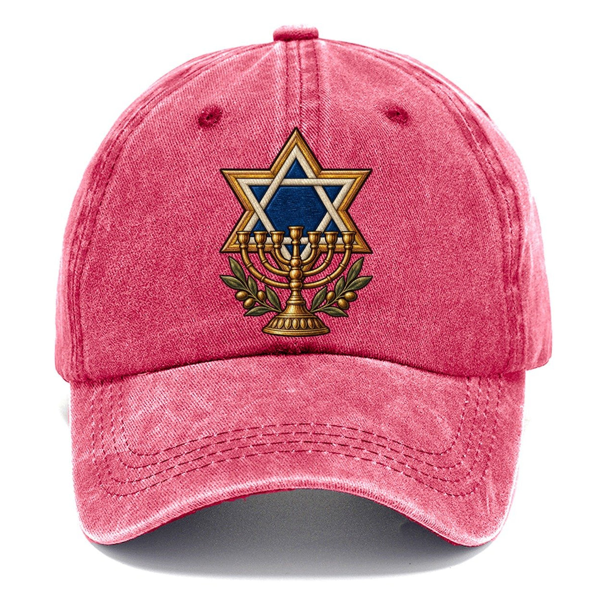 Star And Menorah Fan Favorites Classic Cap – Pomegranate Blush