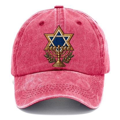 Star And Menorah Fan Favorites Classic Cap – Pomegranate Blush