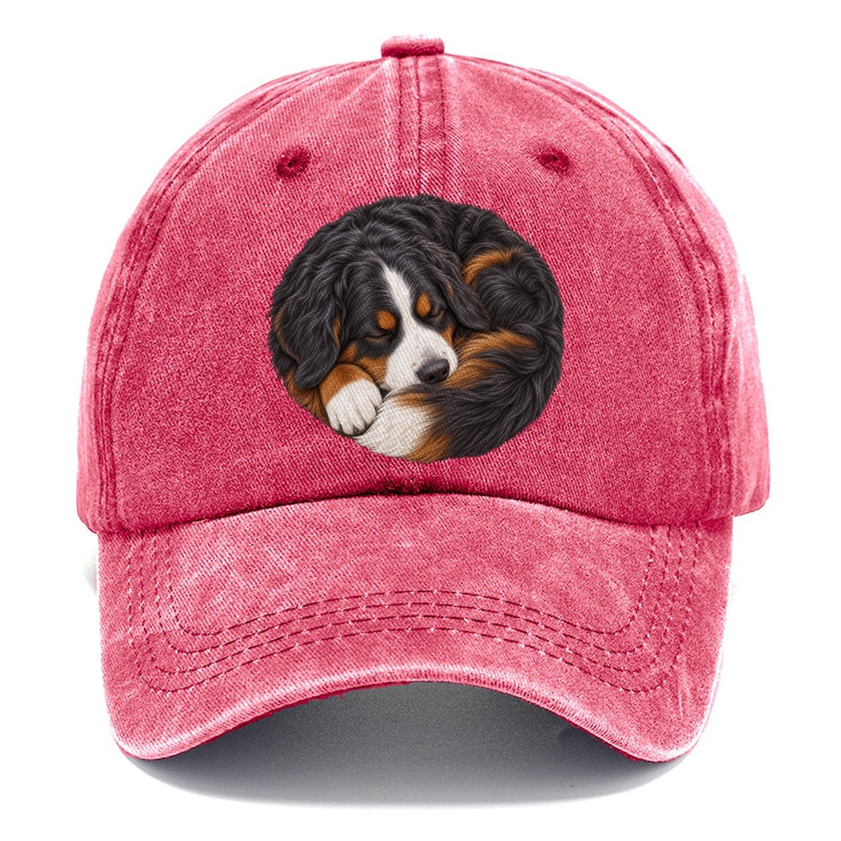 Bernese Round Hearth Nap Pastimes Companions Classic Cap – Pomegranate Blush