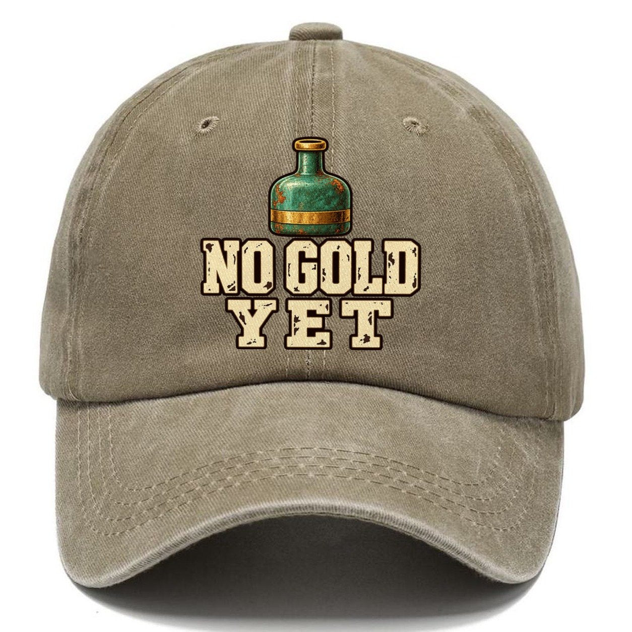 No Gold Yet Treasure Hunting Classic Cap – Warm Sand