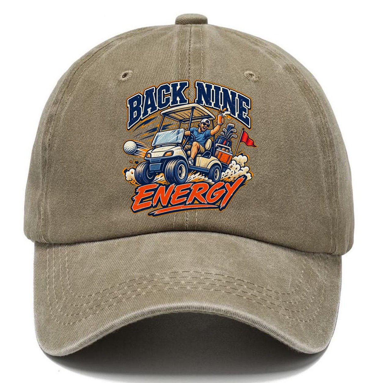 Back Nine Energy Golf Life Classic Cap – Warm Sand