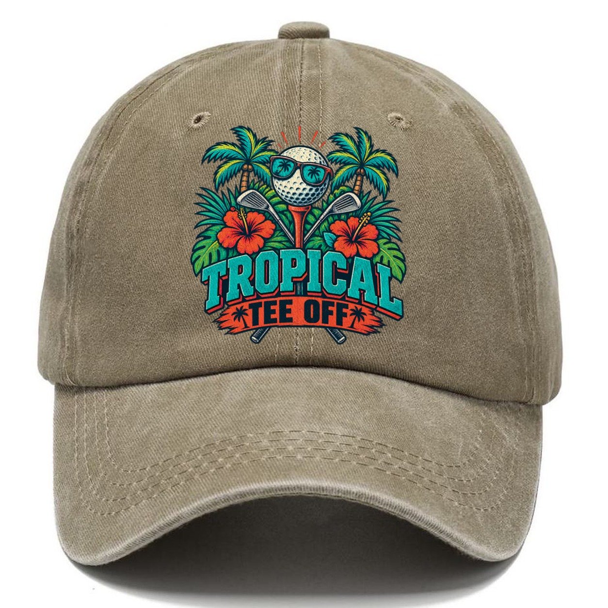 Tropical Tee Off Golf Life Classic Cap – Warm Sand
