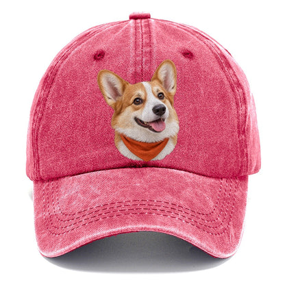Corgi Autumn Bandana Character Club Classic Cap – Pomegranate Blush