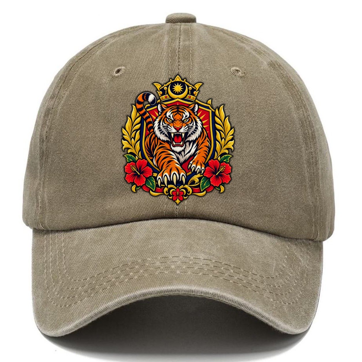 Malaysia Heraldic Crest Country Logos Classic Cap – Warm Sand