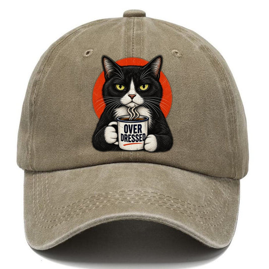 Tuxedo Cat Mug Truths Classic Cap – Warm Sand