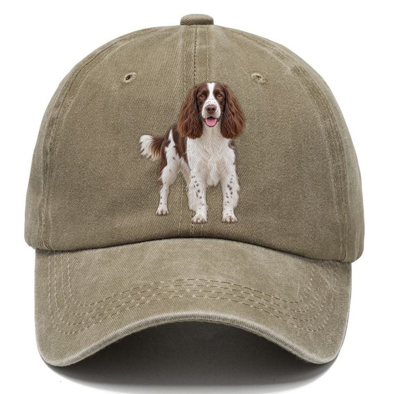 English Springer Spaniel Standing Top Breeds Classic Cap – Warm Sand