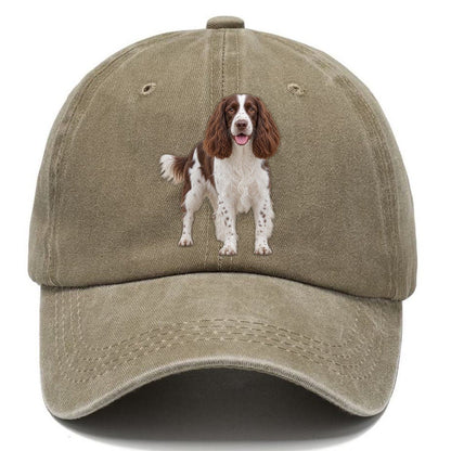 English Springer Spaniel Standing Top Breeds Classic Cap – Warm Sand