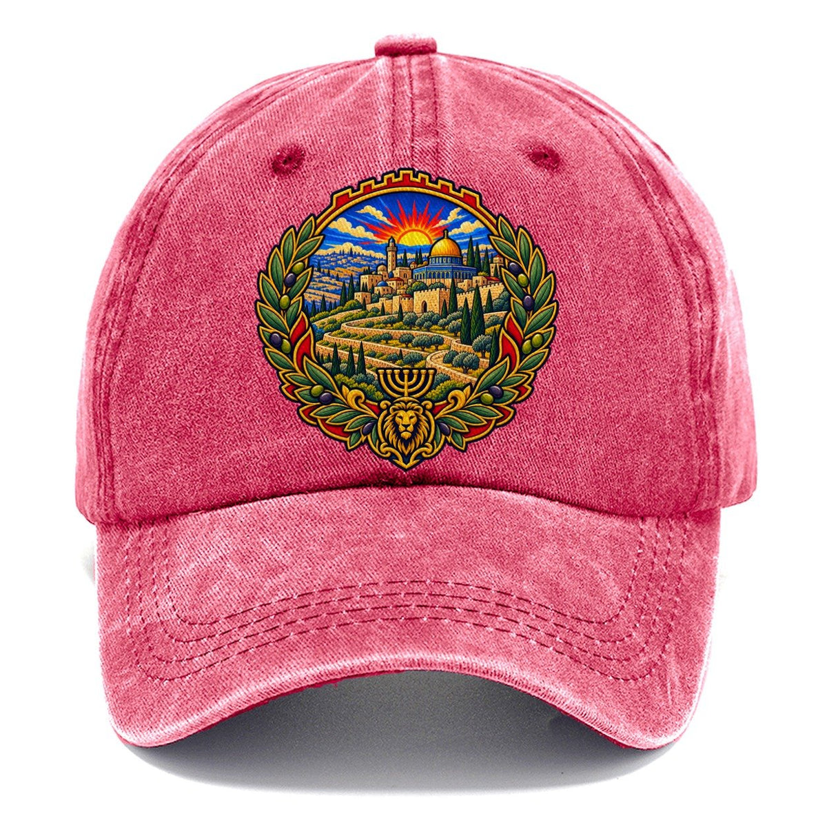 Judean Hills Terraces Jerusalem Classic Cap – Pomegranate Blush