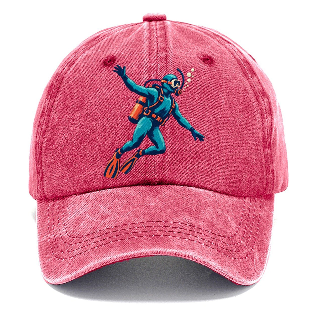 Scuba Diver with Bubbles Classic Cap – Pomegranate Blush