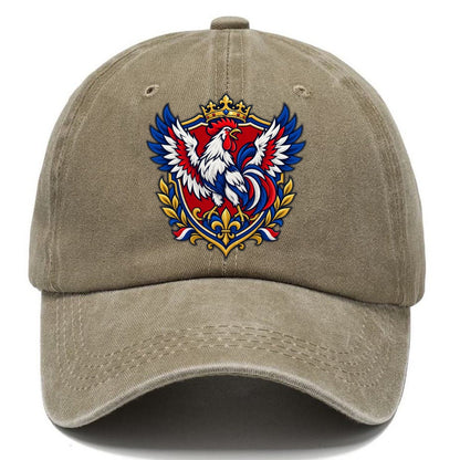 France Heraldic Crest Country Logos Classic Cap – Warm Sand