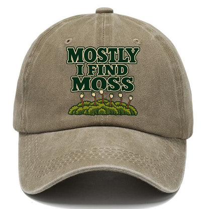 Mostly I Find Moss Foraging And Mycology Classic Cap – Warm Sand