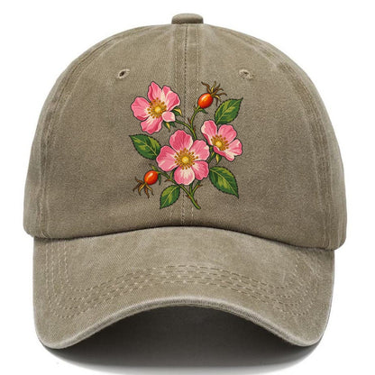 Alberta Wild Rose Canada Cultural Icons Classic Cap – Warm Sand