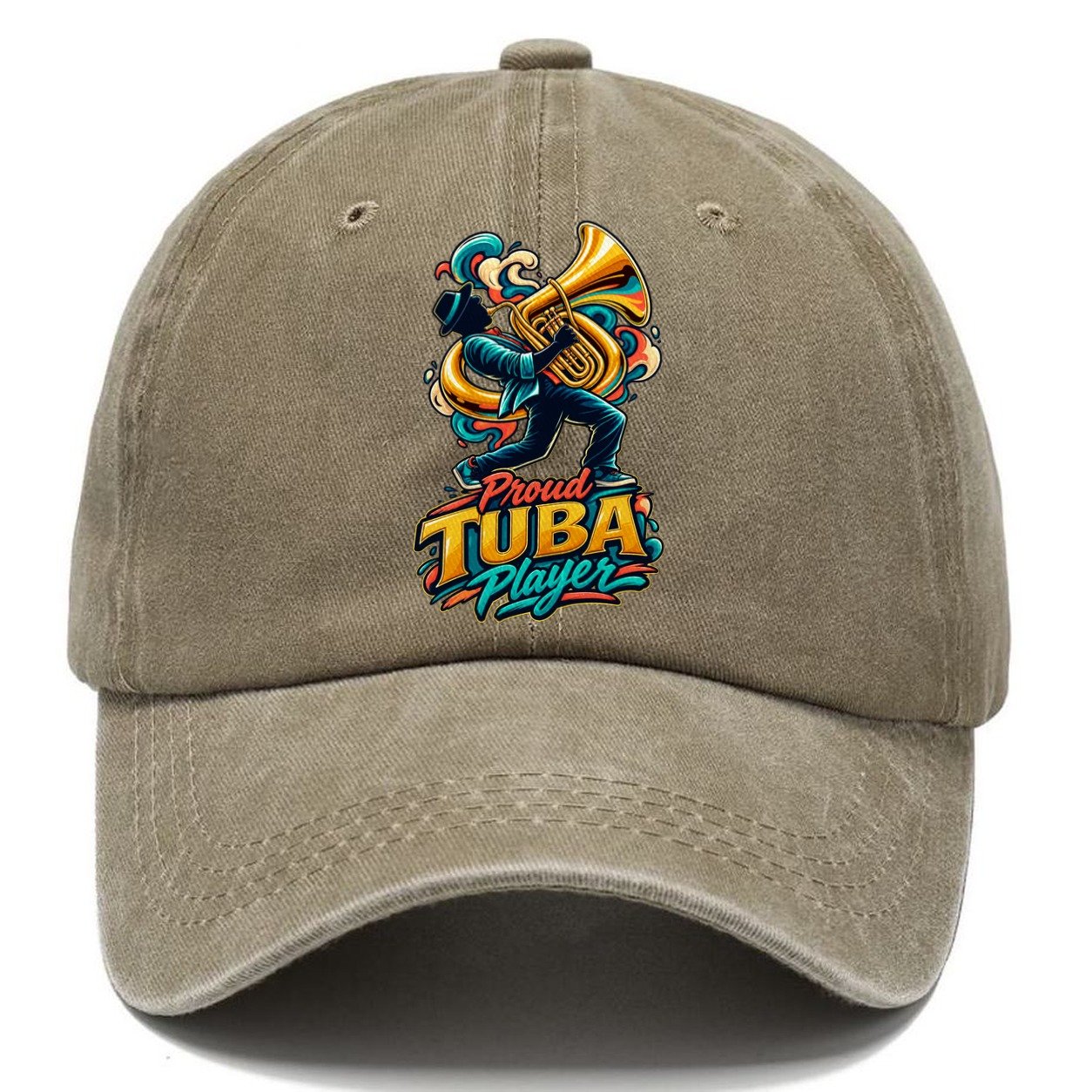 Proud Tuba Player Music Instruments Classic Cap – Warm Sand