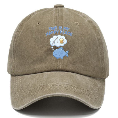 This Is My Happy Place Fishing Classic Cap – Warm Sand