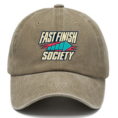 Fast Finish Society 90S Running Clubs Classic Cap – Warm Sand