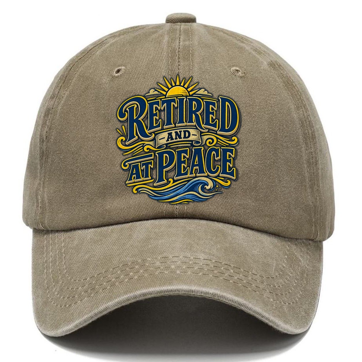 Retired And At Peace Retired Living Classic Cap – Warm Sand