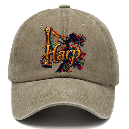 Harp Wordmark Music Instruments Classic Cap – Warm Sand