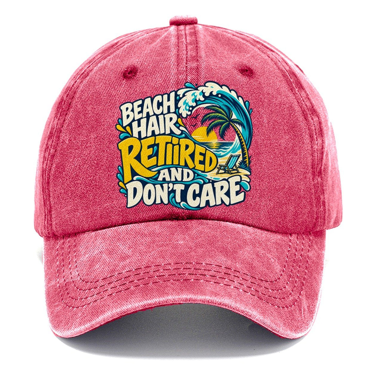 Beach Hair Retired And Don't Care Coastal Living Classic Cap – Pomegranate Blush