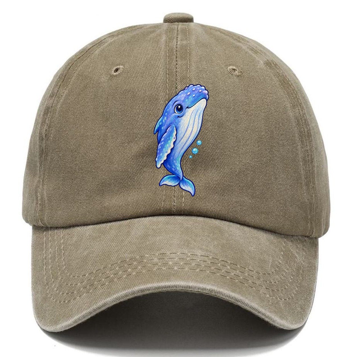 Humpback Whale Gentle Rise Sea Sprite Classic Cap – Warm Sand